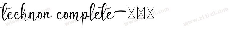 technor complete字体转换